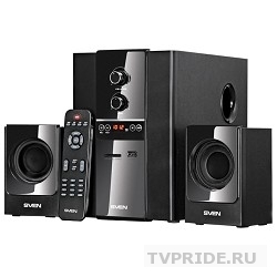 SVEN MS-1820, черный RMS, 18Вт2х11Вт, FM-тюнер, USB/SD, дисплей, ПДУ