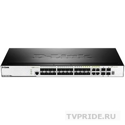 D-Link DGS-3000-28SC/A1A Управляемый L2 стекируемый коммутатор с 20 портами 100/1000Base-X SFP, 4 комбо-портами 100/1000Base-T/SFP и 4 портами 10GBase-X SFP