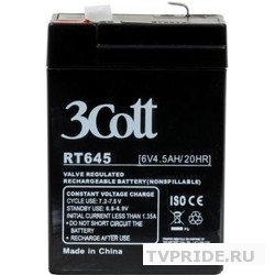 3Cott Аккумулятор 6V4.5Ah 0110126