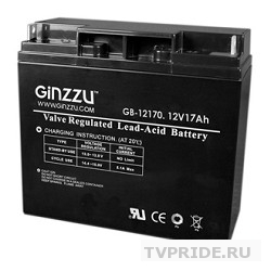 Ginzzu Батарея GB-12170 свинцово-кислотный, необслуживаемый, технология AGM, 12В / 17Ач