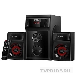 SVEN AC MS-302, черный 40 Вт, FM-тюнер, USB/SD, дисплей, ПДУ