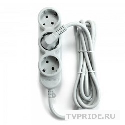 PowerCube Удлинитель бытовой PC-Y-5-32-5 10А, 5м, 3 роз.с/з2 роз.б/з,2200Вт, 1,00 мм2