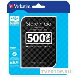 Verbatim Portable HDD 500Gb Store"n"Go USB3.0, 2.5" 53193 Black