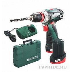 Metabo PowerMaxx BS Quick Basic Безударная дрель-шуруповерт 600156500  10.8В 2х2.0,LC40,кейс, вес 0.8 кг 