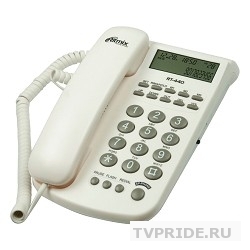 RITMIX RT-440 white Телефон проводной Ritmix RT-440 белый дисп, Caller ID, повтор. набор, регулировка уровня громкости, световая индикац
