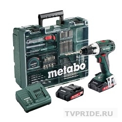 Metabo BS 18 LT Set Аккумуляторная дрель-шуруповерт 602102600 Акк.винт 2х2.0Ач Li с набором 74 пр