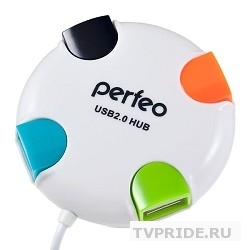 Perfeo USB-HUB 4 Port, PF4284 белый