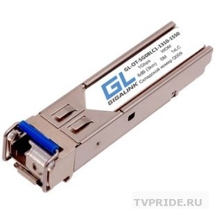 GIGALINK GL-OT-SG08LC1-1550-1310-D Модуль SFP, WDM, 1Гбит/c, одно волокно SM, LC, Tx1550/Rx1310 нм, DDM, 8 дБ до 3 км