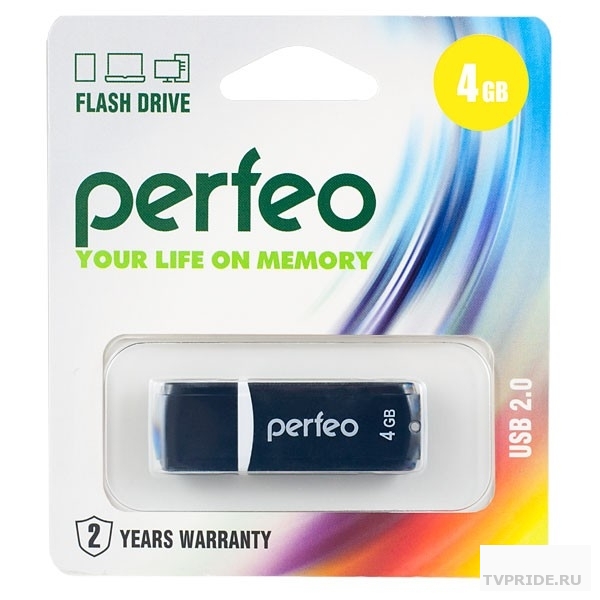 Perfeo USB Drive 4GB C02 Black PF-C02B004