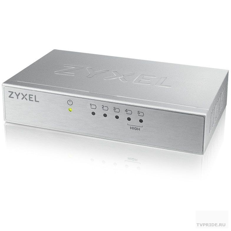 ZYXEL ES-105AV3-EU0101F Коммутатор ES-105A v3, 5 портов 100 Мбит/с, настольный, металлический корпус