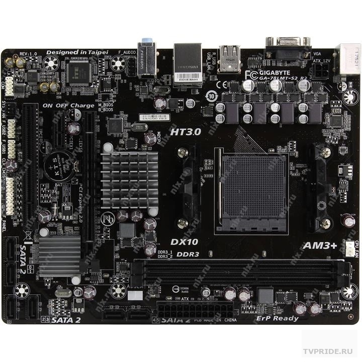 Gigabyte GA-78LMT-S2 R2 RTL AMD 76G/SB710/REV1.0/AM3/PCI-E2.0x16/MICRO ATX/ 2DDR3 2CH/HD AUDIO/ GBE LAN16 SATA/ USB2.0