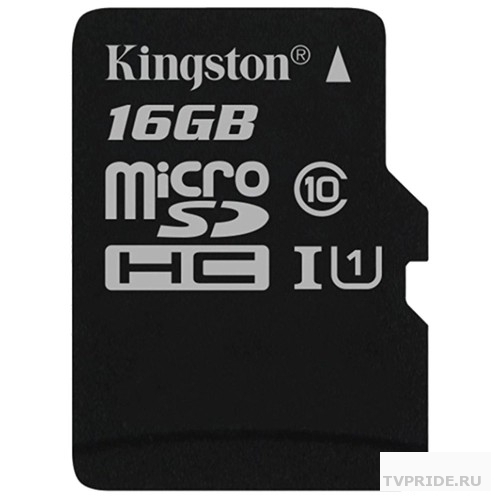 Micro SecureDigital 16Gb Kingston SDCS/16GB MicroSDHC Class 10 UHS-I, SD adapter