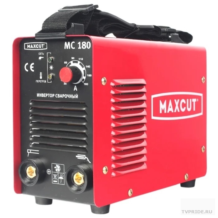 MAXCUT MC180 Аппарат сварочный 65300180  1ф - 220В потребляемая мощность 4.5 кВА сварочный ток мин/макс 20/180А ПВ-60 диаметр электрода 1.6/4 мм 