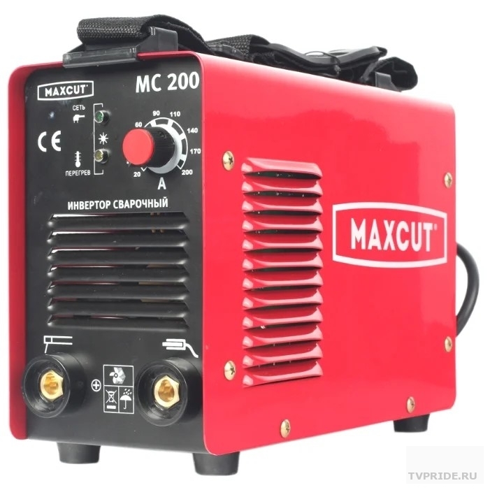 MAXCUT MC200 Аппарат сварочный 65300200  1ф 220В потребляемая мощность 5,0 кВА сварочный ток мин/макс 20/200А ПВ 60 диаметр электрода 1.6/4 мм 
