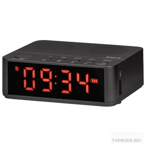 Defender Enjoy M800 черный, 3Вт, BT/Alarm/FM/USB