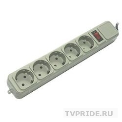 PowerCube Фильтр B, 3.0м, 5 евророзеток SPG-B-10, серый