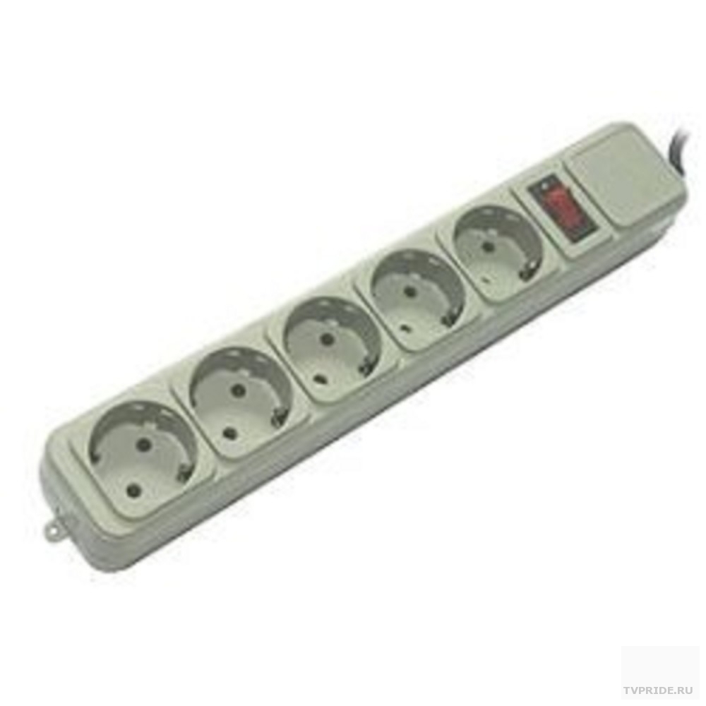 PowerCube Фильтр B, 5.0м, 5 евророзеток SPG-B-15, серый