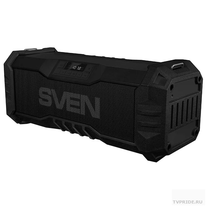 SVEN PS-430, черный 15 Вт, Waterproof IPx5,Bluetooth, FM, USB, microSD, LED-дисплей, 2000мАч