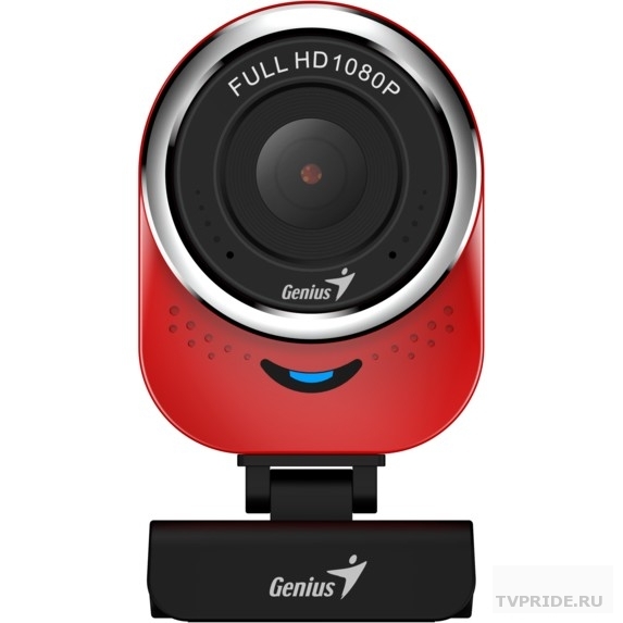 Web-камера Genius QCam 6000 Red 1080p Full HD, вращается на 360°, универсальное крепление, микрофон, USB 32200002408
