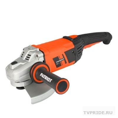 PATRIOT AG 232 Угловая шлифовальная машина 110301262  двуручная, вибро, пылезащищенная. Мощность 2200 Вт. Диаметр диска 230 мм 