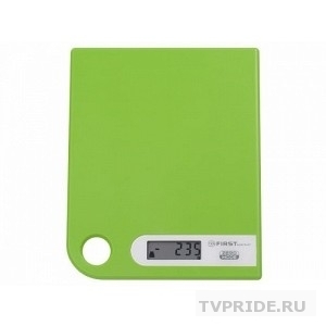 Весы кухонные FIRST FA-6401-1-GN, пластик, 5 кг, зелёный