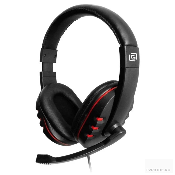 Oklick HS-L380G черный/красный 1.8м мониторы оголовье JD-032 1100404