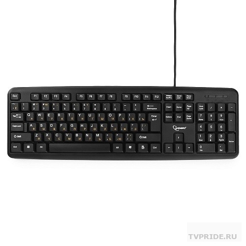 Клавиатура Gembird KB-8320UXL-BL, черный, USB, кабель 2 м., 104 клавиши