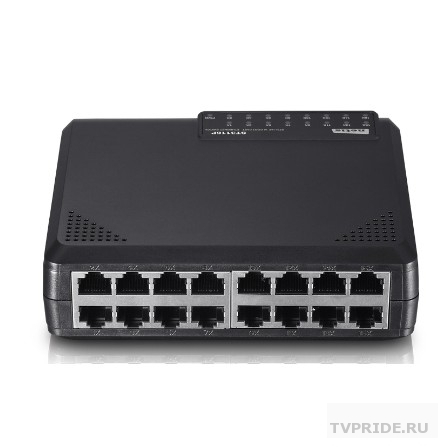 Netis ST3116P Коммутатор, неуправляемый 16-портовый 10/100 Мбит/с, 16 порта RJ45 10/100 Мбит/с, настольный, пластиковый корпус