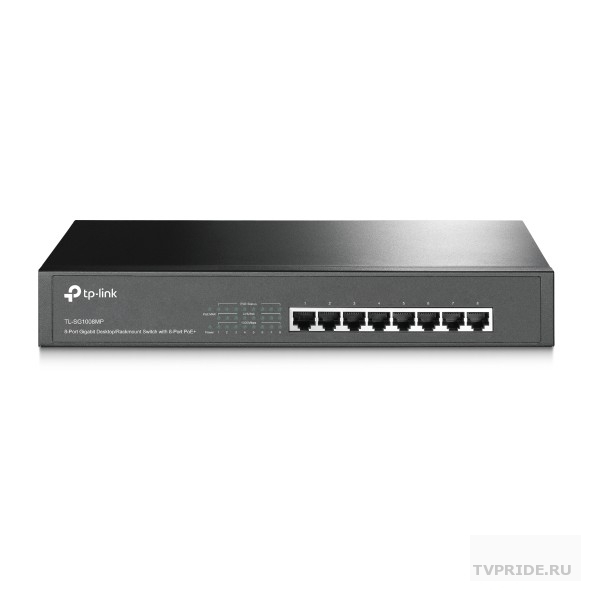 TP-Link TL-SG1008MP Коммутатор с 8 гигабитными портами PoE для размещения на столе или в стойке