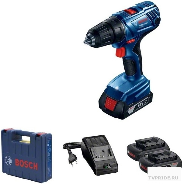 Bosch GSR 180-LI безударная дрель-шуруповерт 06019F8123 18 В, БЗП, 54нм, 13 мм, 1700 об/мин, 1,4кг, 2акк- Li-ion.2,0Ач, кейс