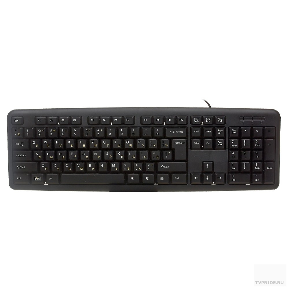 Exegate EX286178RUS Клавиатура Exegate LY-331L5 USB, 104кл., Enter большой, шнур 2,55м, черная, OEM