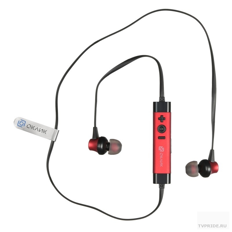 Oklick BT-S-155 красный беспроводные bluetooth в ушной раковине