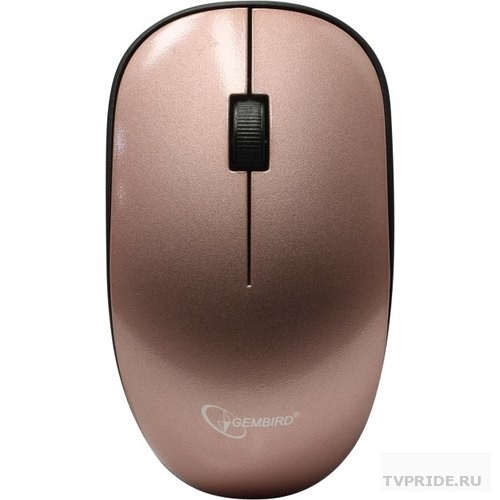 Gembird MUSW-111-RG Мышь беспроводная, розовое золото, 2кн.колесо-кнопка, 1200DPI, 2.4ГГц
