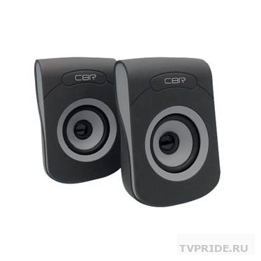 CBR CMS 366 Grey, Акустическая система 2.0, питание USB, 2х3 Вт 6 Вт RMS, материал корп. пластик, покрытие "софт-тач", 3.5 мм лин. стереовход, регул. громк., длина кабеля 1,2 м, цвет чёрный-серый