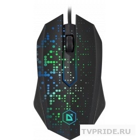 Defender Event MB-754 52754  Проводная оптическая мышь Event MB-754 7цветов,3кнопки,1000dpi,черный 