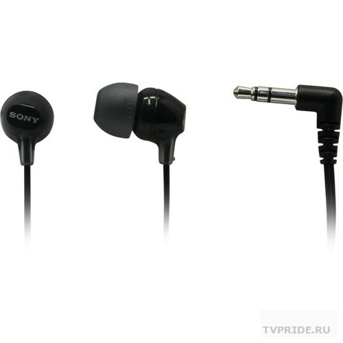 Наушники вкладыши Sony MDR-EX15LP 1.2м черный проводные в ушной раковине