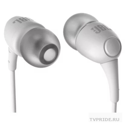 Наушники вкладыши JBL T100 1.1м белый проводные в ушной раковине