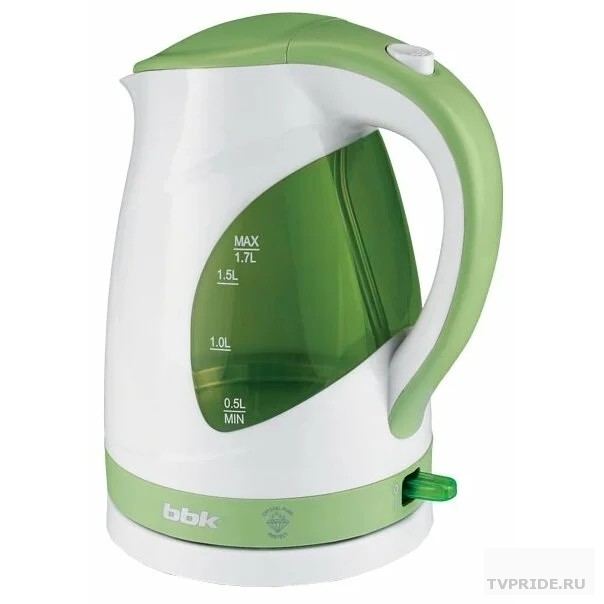 BBK EK1700P W/AG Чайник электрический белый/светло-зеленый
