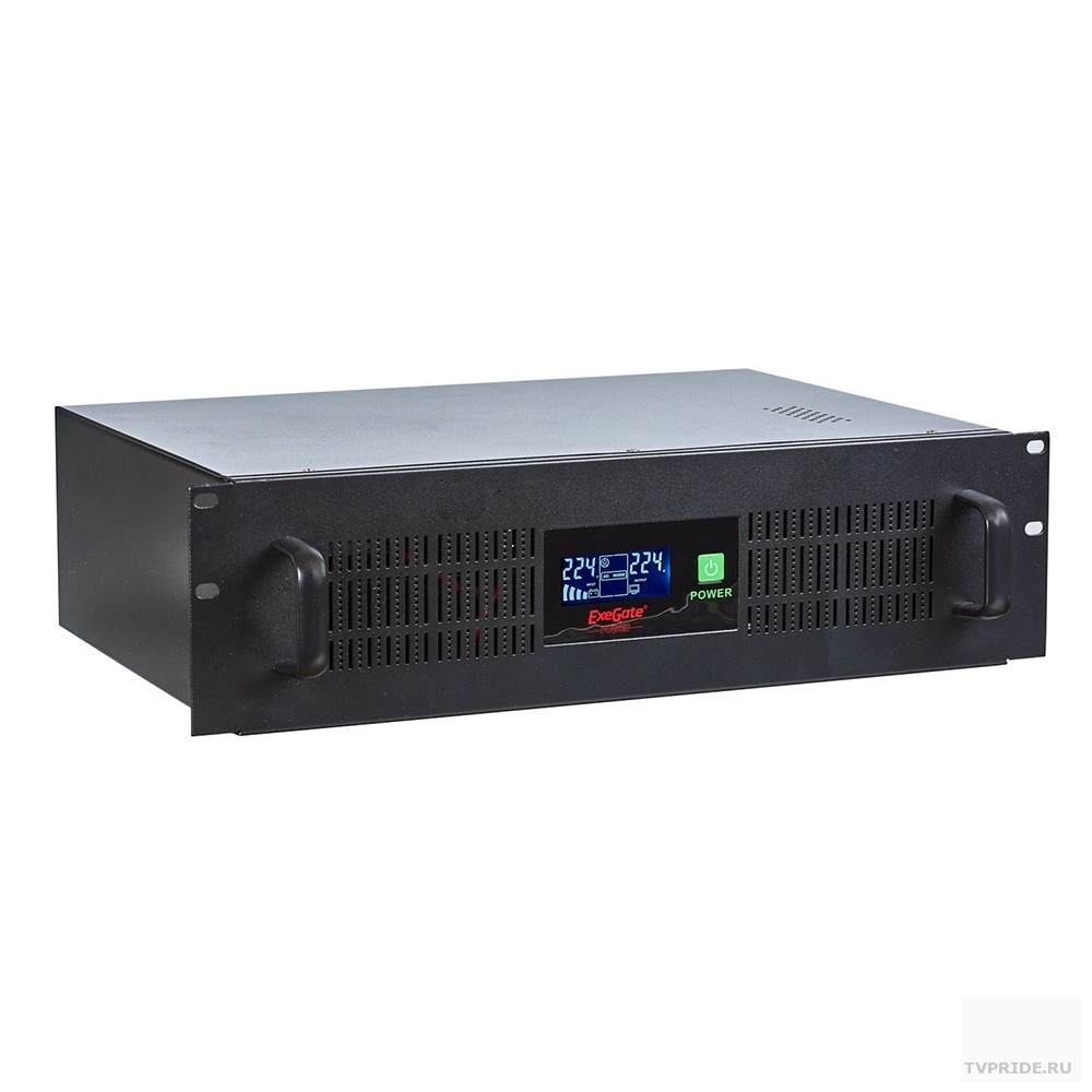 Exegate EP285776RUS ИБП ExeGate ServerRM UNL-1500.LCD.AVR.С13.RJ.USB.3U 1500VA/900W, LCD, AVR, 4IEC-C13, RJ45/11, USB, 3U, Black