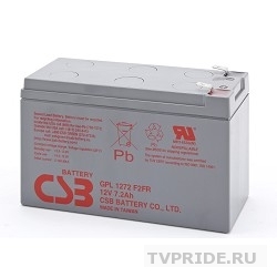 CSB Батарея GPL1272 12V 7Ah F2 с увеличенным сроком службы 10лет