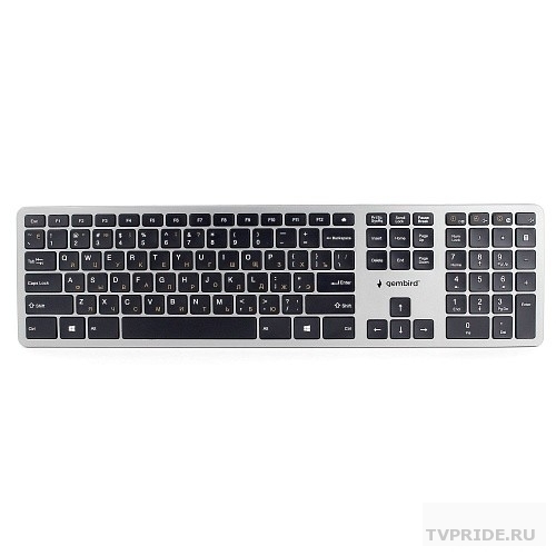 Клавиатура беспроводная Gembird KBW-3, 109 кл.,м/медиа, ножничный механизм, бесшумная