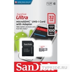 Micro SecureDigital 32Gb SanDisk UHS-I SDSQUNR-032G-GN3MA