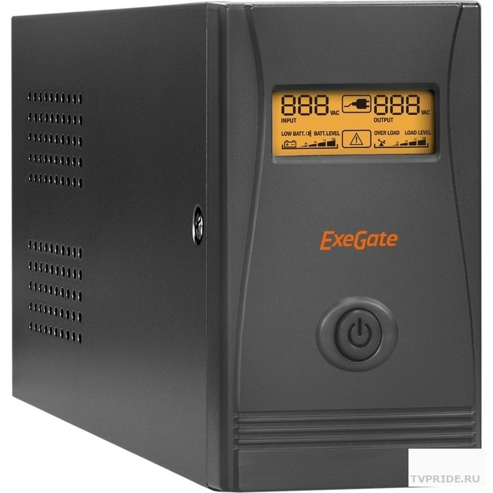 Exegate EP285478RUS ИБП ExeGate Power Smart ULB-850.LCD.AVR.EURO.RJ.USB 850VA/480W, LCD, AVR, 2 евророзетки, RJ45/11, USB, Black