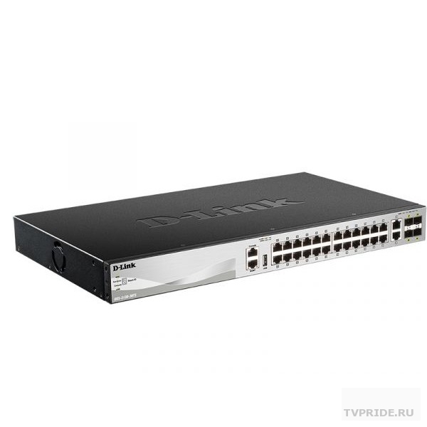 D-Link DGS-3130-30TS/B1A PROJ Управляемый L3 стекируемый коммутатор с 24 портами 10/100/1000Base-T, 2 портами 10GBase-T и 4 портами 10GBase-X SFP