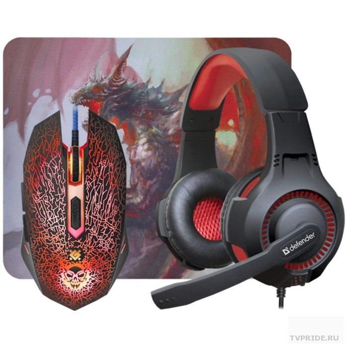 Defender Игровой набор DragonBorn MHP-003 52003 мышьгарнитураковер 
