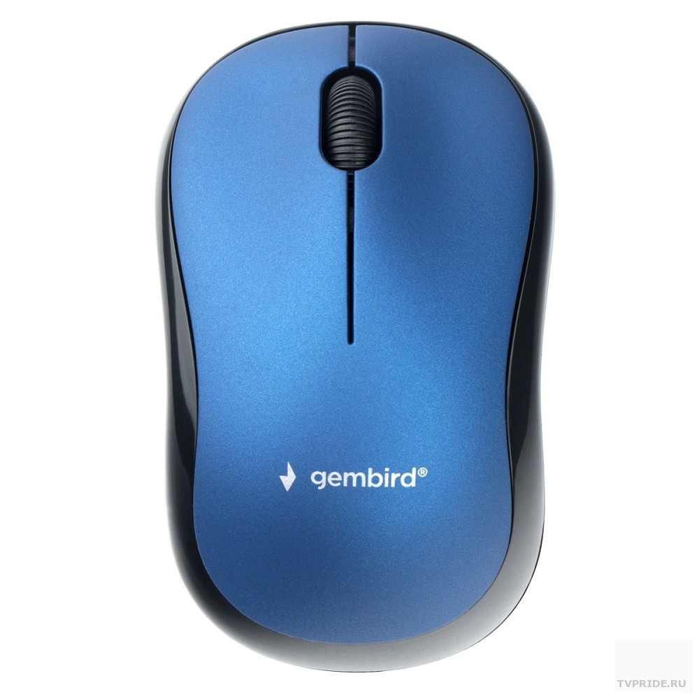 Gembird MUSW-265 Мышь беспроводная, синий, 2.4ГГц, 2кнколесо-мышка, 1000 DPI, оптический