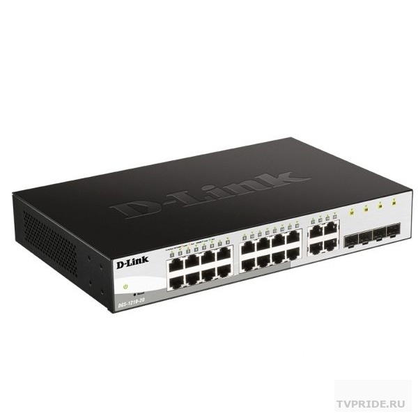 D-Link DGS-1210-20/F2A Настраиваемый L2 коммутатор с 16 портами 10/100/1000Base-T и 4 комбо-портами 100/1000Base-T/SFP