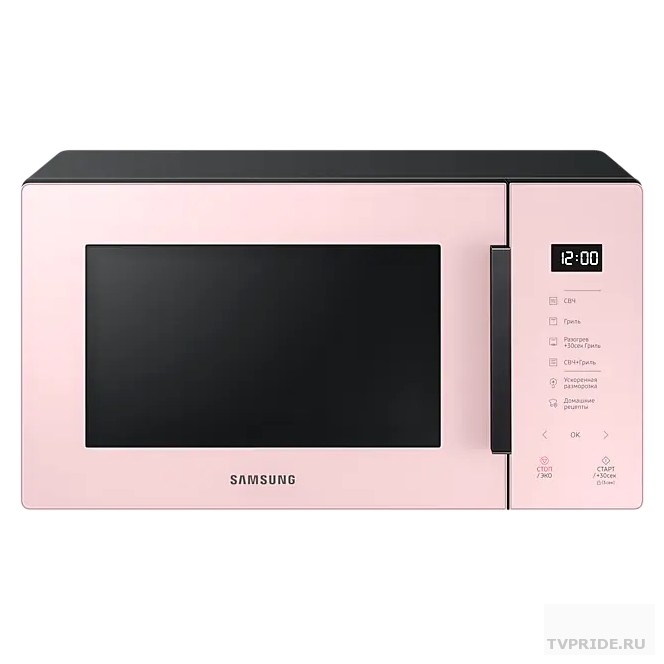 Samsung MG23T5018AP/BW Микроволновая печь, 23л, 800Вт, розовый