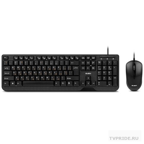 Набор клавиатура мышь Sven KB-S320C черный 104 кл., 1000DPI, 21кл.