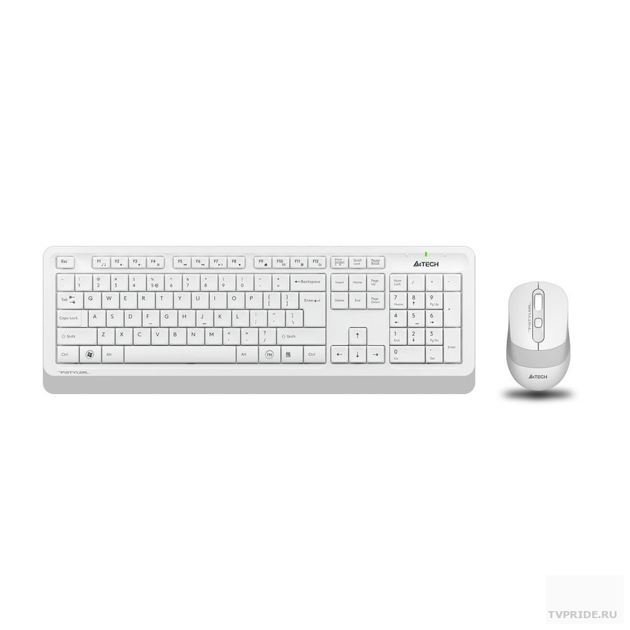 Клавиатура и мышь Wireless A4Tech FG1010 WHITE бело-серая, USB 1147575